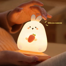 Load image into Gallery viewer, Rechargeable LED Night Light Kids Cute Panda Rabbit Silicone Lamp Touch Sensor Soft Light LED Lamp Children Night Accompany Lamp Birthday Christmas Gifts
