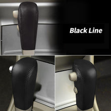 Load image into Gallery viewer, Car Leather Gear Shift Knob Cover Gear Shift Cover Gear Knob Protection For Nissan Tiida Livina Sentra Sylphy Bluebird 2006-2010
