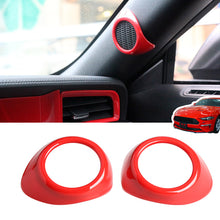 Load image into Gallery viewer, 2Pcs Car Interior A Pillar Door Audio Stereo Speaker Decoration Covers Trim Accessories For Ford Mustang 2015 - 2018
