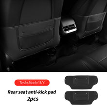 Load image into Gallery viewer, 2Pcs Car Interior Seat Back Anti Kick Pad Protector Child Anti Dirty Leather Styling Accessories Decoration For Tesla Model 3 model Y

