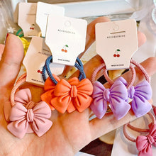 Load image into Gallery viewer, 2pcs Kids Bow Knot Hair Rope Hair Band Girls Head Rope Rubber Band Head Jewelry Hair Accessories
