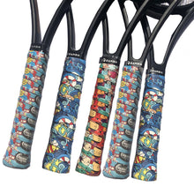 Load image into Gallery viewer, 110*3CM Matte Print Sweatband Tennis Badminton Racket Handle Color Tape Fishing Rod Slingshot Wrapping Belt Anti-Slip Anti-Perspirant Band
