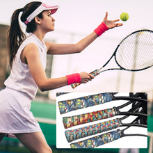 Load image into Gallery viewer, 110*3CM Matte Print Sweatband Tennis Badminton Racket Handle Color Tape Fishing Rod Slingshot Wrapping Belt Anti-Slip Anti-Perspirant Band
