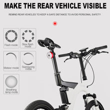 Load image into Gallery viewer, 1PC Mountain Bike Round Aluminum Shell Taillight Bright USB Charging Waterproof LED Intelligent Sensing Safety Warning Light Riding Equipment
