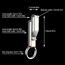 Load image into Gallery viewer, 1PC Stainless Steel Men Waist Hanging Car Key Chain Large Size Belt Buckle Outdoor Tactical Buckle
