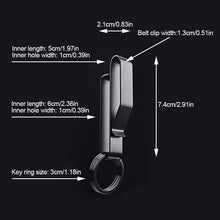 Load image into Gallery viewer, 1PC Stainless Steel Men Waist Hanging Car Key Chain Large Size Belt Buckle Outdoor Tactical Buckle
