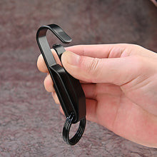 Load image into Gallery viewer, 1PC Stainless Steel Men Waist Hanging Car Key Chain Large Size Belt Buckle Outdoor Tactical Buckle
