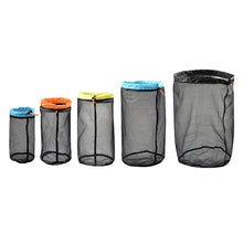 Load image into Gallery viewer, 1PC Outdoor Mesh Storage Bag Compressible Travel Clothing Picnic Hammock Organizer Lightweight Folding Beach Wash Package
