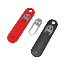 Load image into Gallery viewer, 1PC/5PCS Creative Anti-Loss With Silicone Sleeve Sim Card Removal Tool 304 Stainless Steel Smiley Face Card Holder Mobile Phone Tablet Portable Thimble For Apple Android SIM
