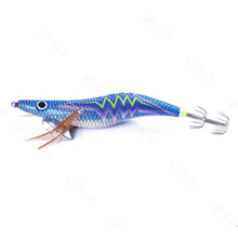 Load image into Gallery viewer, 1PC 14CM/20G Long Cast noctilucence Wood Shrimp Bait Ice Silk Shrimp Hard Bait Double Squid Hook Road Bait 3.5#

