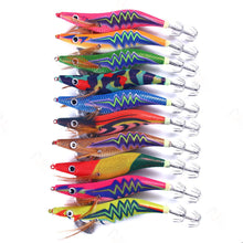 Load image into Gallery viewer, 1PC 14CM/20G Long Cast noctilucence Wood Shrimp Bait Ice Silk Shrimp Hard Bait Double Squid Hook Road Bait 3.5#
