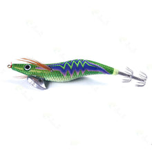Load image into Gallery viewer, 1PC 14CM/20G Long Cast noctilucence Wood Shrimp Bait Ice Silk Shrimp Hard Bait Double Squid Hook Road Bait 3.5#
