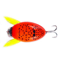 Load image into Gallery viewer, 1PC 3.8CM/4G Artificial Ladybug Bait Insect Floating Surface System Lure Bionic Bait For Bass Warping Mouth Blood Groove Hook 8#
