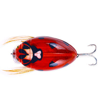 Load image into Gallery viewer, 1PC 3.8CM/4G Artificial Ladybug Bait Insect Floating Surface System Lure Bionic Bait For Bass Warping Mouth Blood Groove Hook 8#
