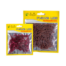 Load image into Gallery viewer, 1Bag/50PCS 4/8CM Artificial Earthworm Bait Sea Fishing Lure Silicone Soft Bait For Carp Trout Bass Fishing Accessories
