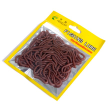 Load image into Gallery viewer, 1Bag/50PCS 4/8CM Artificial Earthworm Bait Sea Fishing Lure Silicone Soft Bait For Carp Trout Bass Fishing Accessories
