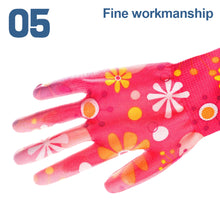 Load image into Gallery viewer, 1Pair PU Color Coated Palm Protective Gloves Thin Nylon Anti-Slip Wear-Resistant Gloves Planting Garden Cleaning Family Labor Protection Equipment
