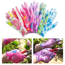 Load image into Gallery viewer, 1Pair PU Color Coated Palm Protective Gloves Thin Nylon Anti-Slip Wear-Resistant Gloves Planting Garden Cleaning Family Labor Protection Equipment
