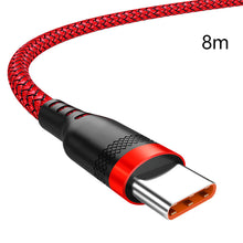 Load image into Gallery viewer, Extended USB TYPE-C Cable Braided Data Cable for Samsung Huawei Xiaomi Switch Sony PS5 TYPE-C 8m 5m 3m 2m 1.5m 1m Cable

