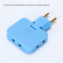 Load image into Gallery viewer, EU Plug 3 AC Outlet Power Strip Multiprise 1 Convert 3 Extension Electrical Socket 180° Rotating Fulfillment Socket AC Adapter
