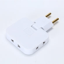 Load image into Gallery viewer, EU Plug 3 AC Outlet Power Strip Multiprise 1 Convert 3 Extension Electrical Socket 180° Rotating Fulfillment Socket AC Adapter
