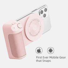 Load image into Gallery viewer, Magnetic Camera Handle Selfie Booster Holder Hand Grip Bluetooth Handheld Phone Anti-shake Selfie Device Magsafe Wireless Charge
