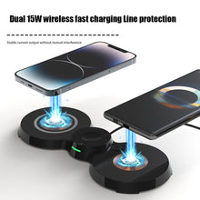 Load image into Gallery viewer, 3IN1 Magnetic Wireless Charger for Iphone XS XR 12 13 14 Pro Max Double 15W Fast Induction Charger for Apple Watch Airpods Pro
