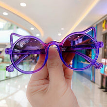 Load image into Gallery viewer, Cute Cat Shape Children Sunglasses Girls Boys Cute Cartoon Sunglasses Kids Outdoor Sun Protection Sunglasses Lovely Vintage Glasses
