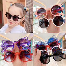 Load image into Gallery viewer, Cute Cat Shape Children Sunglasses Girls Boys Cute Cartoon Sunglasses Kids Outdoor Sun Protection Sunglasses Lovely Vintage Glasses
