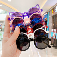 Load image into Gallery viewer, Cute Cat Shape Children Sunglasses Girls Boys Cute Cartoon Sunglasses Kids Outdoor Sun Protection Sunglasses Lovely Vintage Glasses
