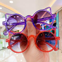 Load image into Gallery viewer, Cute Cat Shape Children Sunglasses Girls Boys Cute Cartoon Sunglasses Kids Outdoor Sun Protection Sunglasses Lovely Vintage Glasses
