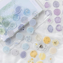 Load image into Gallery viewer, 18Pcs Aesthetic Journal Envelope Decoration Sealing Sticker Creative DIY Cute Fire Paint Stamp Stickers Kawaii Stationery
