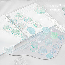 Load image into Gallery viewer, 18Pcs Aesthetic Journal Envelope Decoration Sealing Sticker Creative DIY Cute Fire Paint Stamp Stickers Kawaii Stationery
