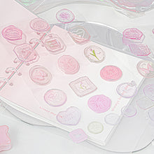 Load image into Gallery viewer, 18Pcs Aesthetic Journal Envelope Decoration Sealing Sticker Creative DIY Cute Fire Paint Stamp Stickers Kawaii Stationery
