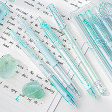 Load image into Gallery viewer, 4Pcs Kawaii Gel Pen Set Cartoon Press Ballpoint Pen for Students Cute 0.5mm 0.38mm Black Refill Office School Stationery

