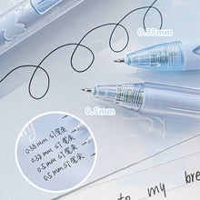 Load image into Gallery viewer, 4Pcs Kawaii Gel Pen Set Cartoon Press Ballpoint Pen for Students Cute 0.5mm 0.38mm Black Refill Office School Stationery
