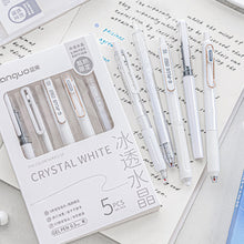 Load image into Gallery viewer, 5Pcs Kawaii Gel Pen Set Cartoon Press Ballpoint Pen for Students Cute 0.5mm 0.38mm Black Refill Office School Stationery
