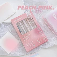 Load image into Gallery viewer, 5Pcs Kawaii Gel Pen Set Cartoon Press Ballpoint Pen for Students Cute 0.5mm 0.38mm Black Refill Office School Stationery
