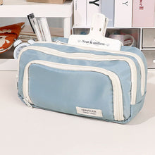Load image into Gallery viewer, 1Pc Transparent Canvas Large-capacity Pencil Bag Holder Girl Stationery Desk Organizer School Office Supplies Storage Bag
