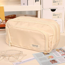 Load image into Gallery viewer, 1Pc Transparent Canvas Large-capacity Pencil Bag Holder Girl Stationery Desk Organizer School Office Supplies Storage Bag
