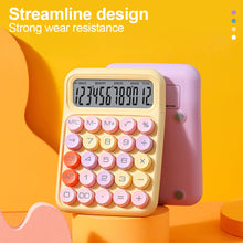 Load image into Gallery viewer, 12 Digits Candy Style of Calculator Large Display Mechanical Round Button Study Student Office Fashion Stationery
