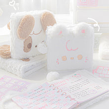 Load image into Gallery viewer, Cute Plush Notebook For Girls Furry Cats Notebook Loose-leaf Binder Daily Planner Journal Book Note Pad Stationery
