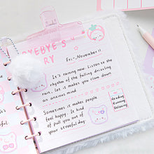 Load image into Gallery viewer, Cute Plush Notebook For Girls Furry Cats Notebook Loose-leaf Binder Daily Planner Journal Book Note Pad Stationery
