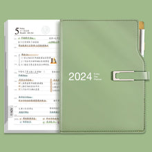 Load image into Gallery viewer, 2024 A6 Planner Notebook Diary Weekly Planner Agenda Goal Habit Schedules Journal Notebooks Stationery Office School Supplies
