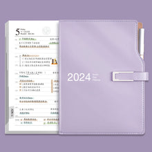 Load image into Gallery viewer, 2024 A6 Planner Notebook Diary Weekly Planner Agenda Goal Habit Schedules Journal Notebooks Stationery Office School Supplies
