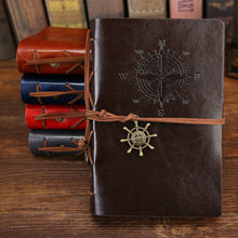 Load image into Gallery viewer, A7 PU Leather Kraft Paper Cover Diary Notebook Vintage Cover Traveler Album For Students Office School Supplies
