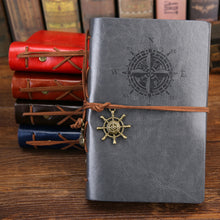 Load image into Gallery viewer, A7 PU Leather Kraft Paper Cover Diary Notebook Vintage Cover Traveler Album For Students Office School Supplies
