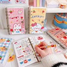 Load image into Gallery viewer, A6 Korean Kawaii Journal Notebook Loose-leaf Binder Bear Planner For Students Office School Supplies Notepad Stationery
