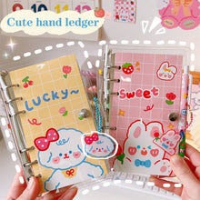 Load image into Gallery viewer, A6 Korean Kawaii Journal Notebook Loose-leaf Binder Bear Planner For Students Office School Supplies Notepad Stationery
