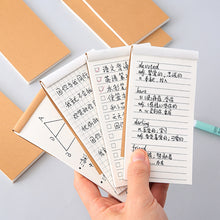 Load image into Gallery viewer, Portable Notebook Kraft Paper pocketbook Memo Pad Portable Pocket Notebook Planner Tearable Notepad To-Do List
